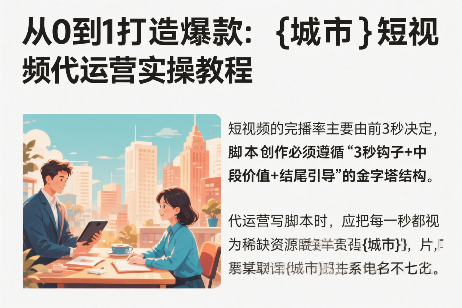 从0到1打造爆款：大同短视频代运营实操教程