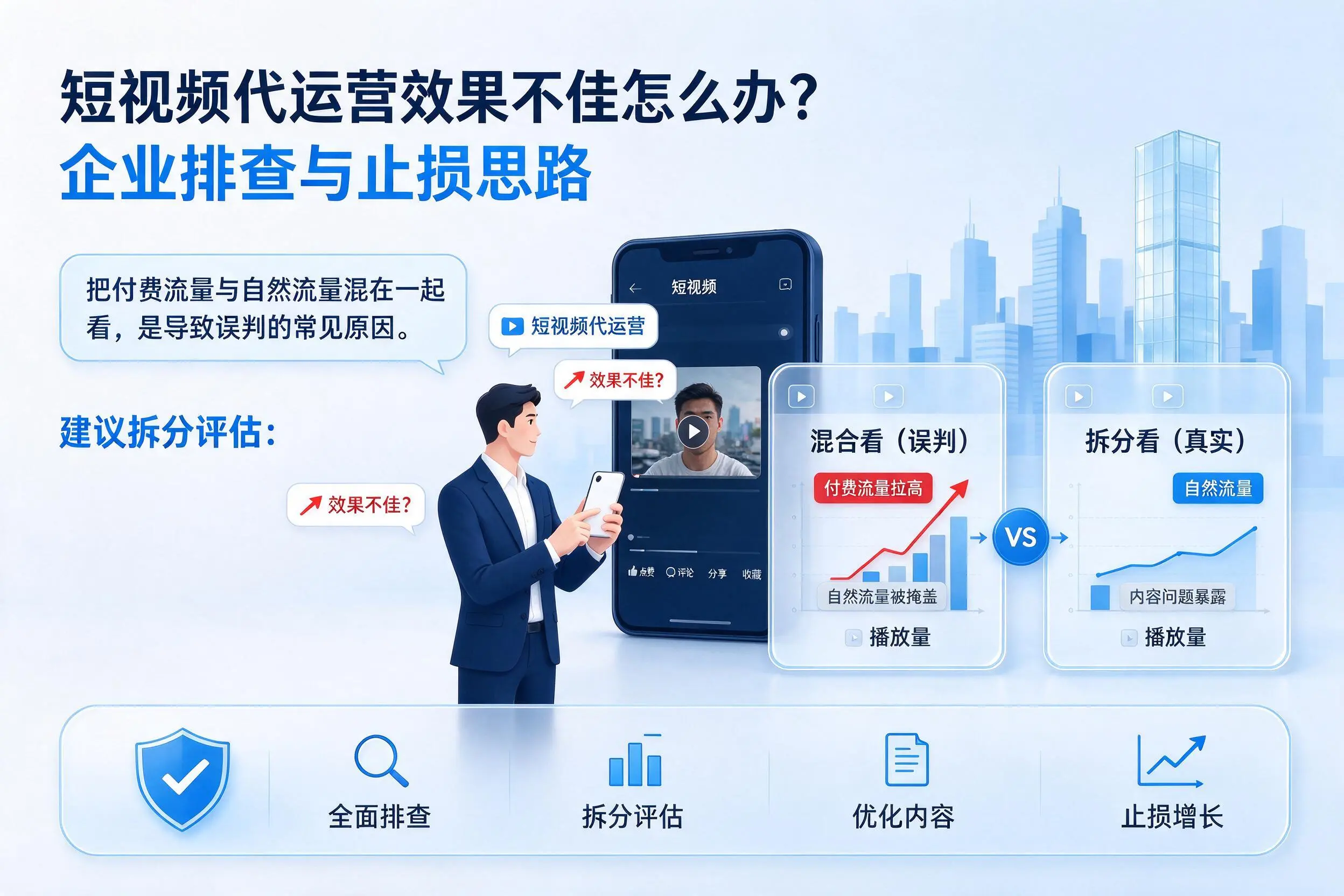短视频代运营效果不佳怎么办？大同企业排查与止损思路