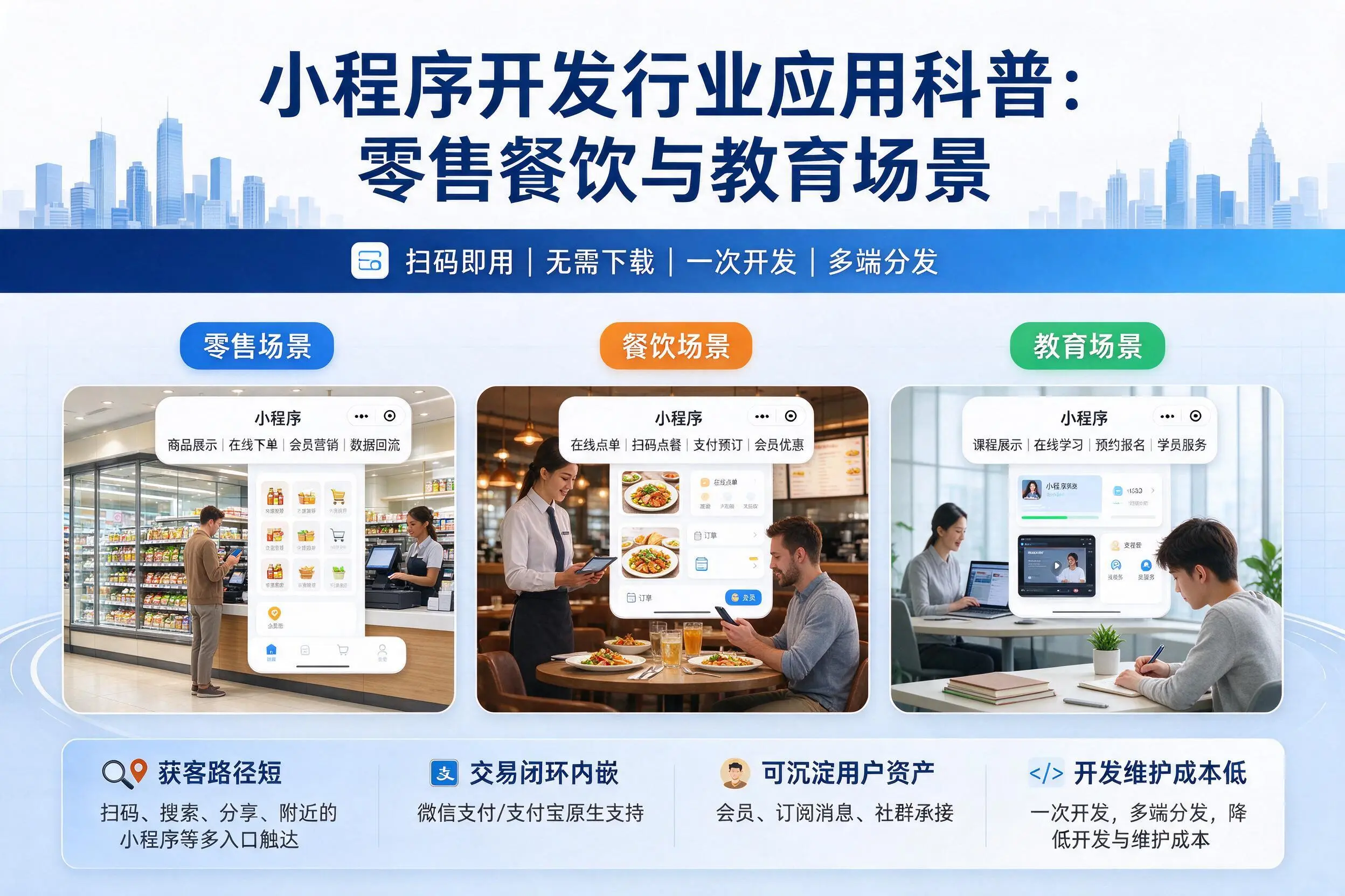 大同小程序开发行业应用科普：零售餐饮与教育场景