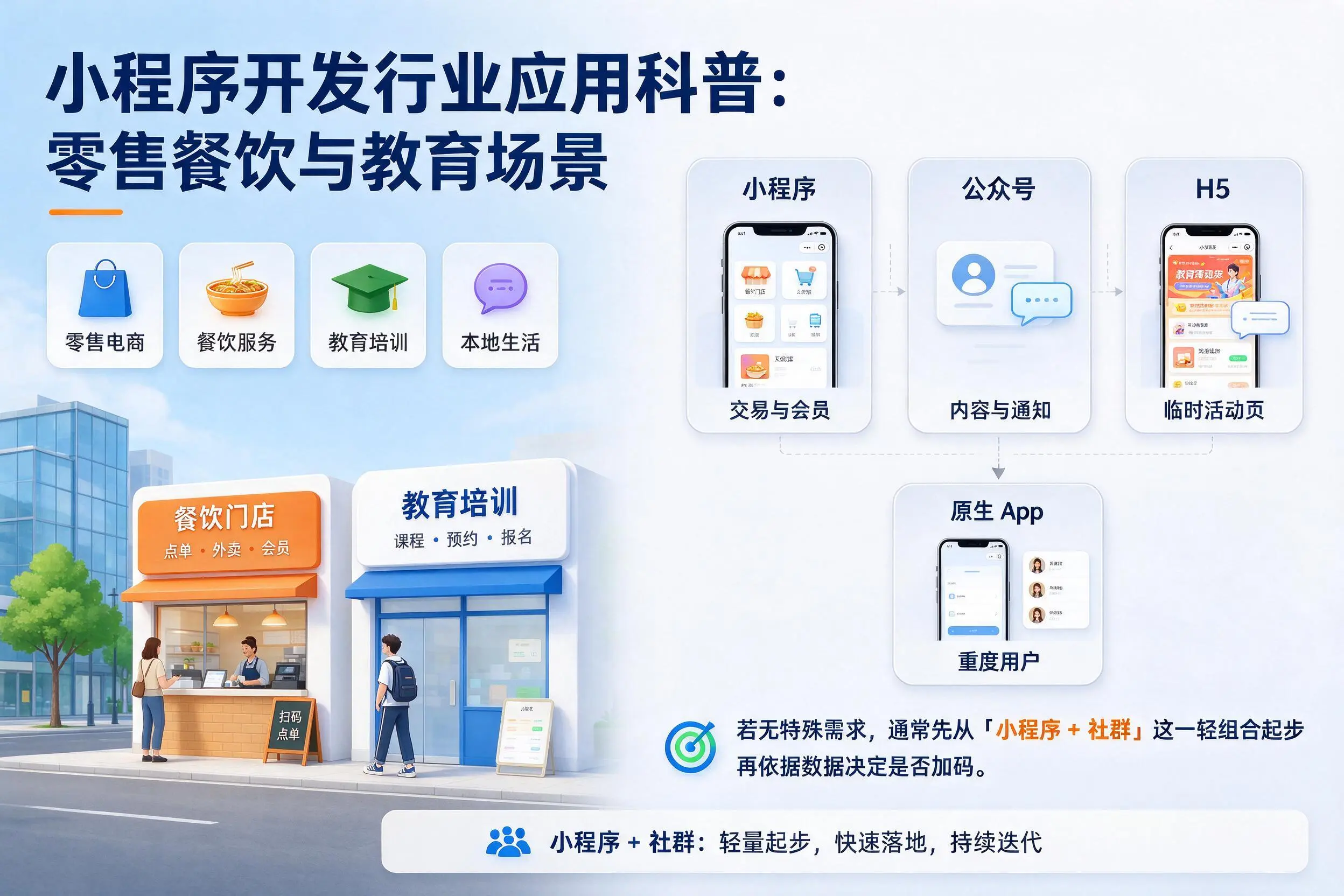 大同小程序开发行业应用科普：零售餐饮与教育场景