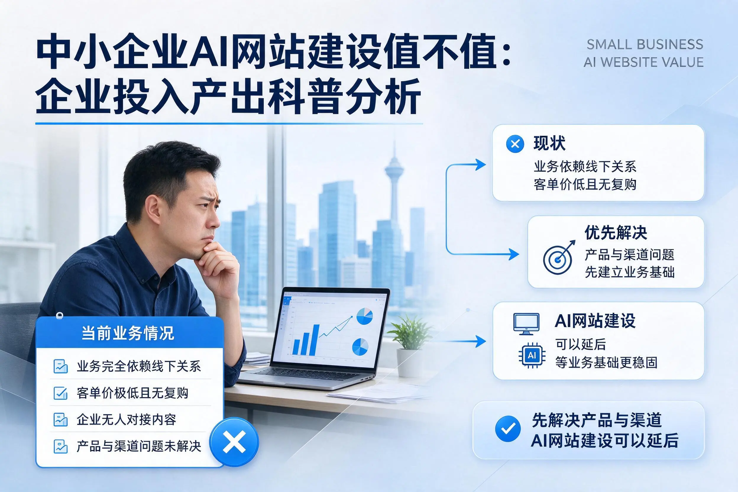 中小企业AI网站建设值不值:大同企业投入产出科普分析