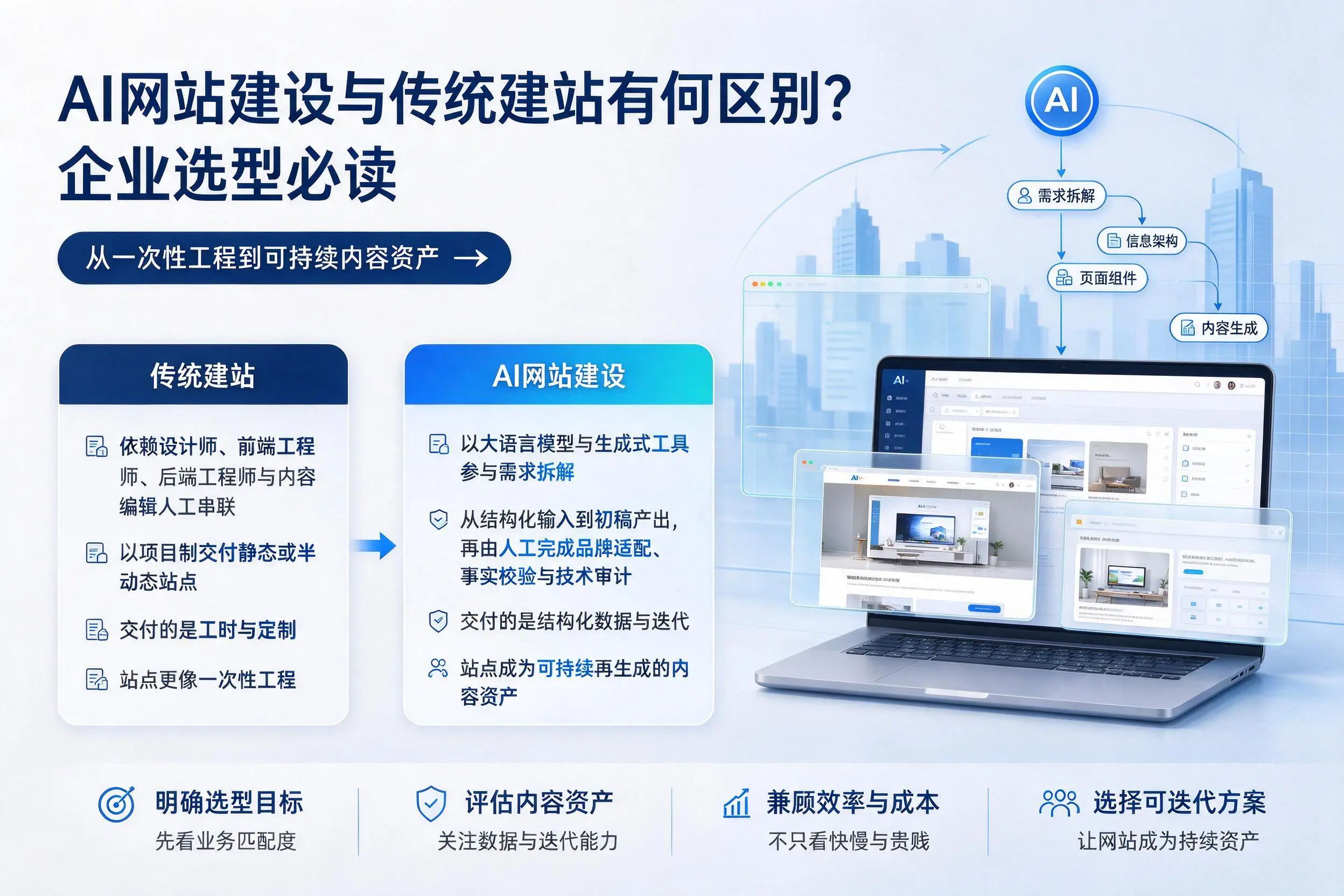 AI网站建设与传统建站有何区别？大同企业选型必读