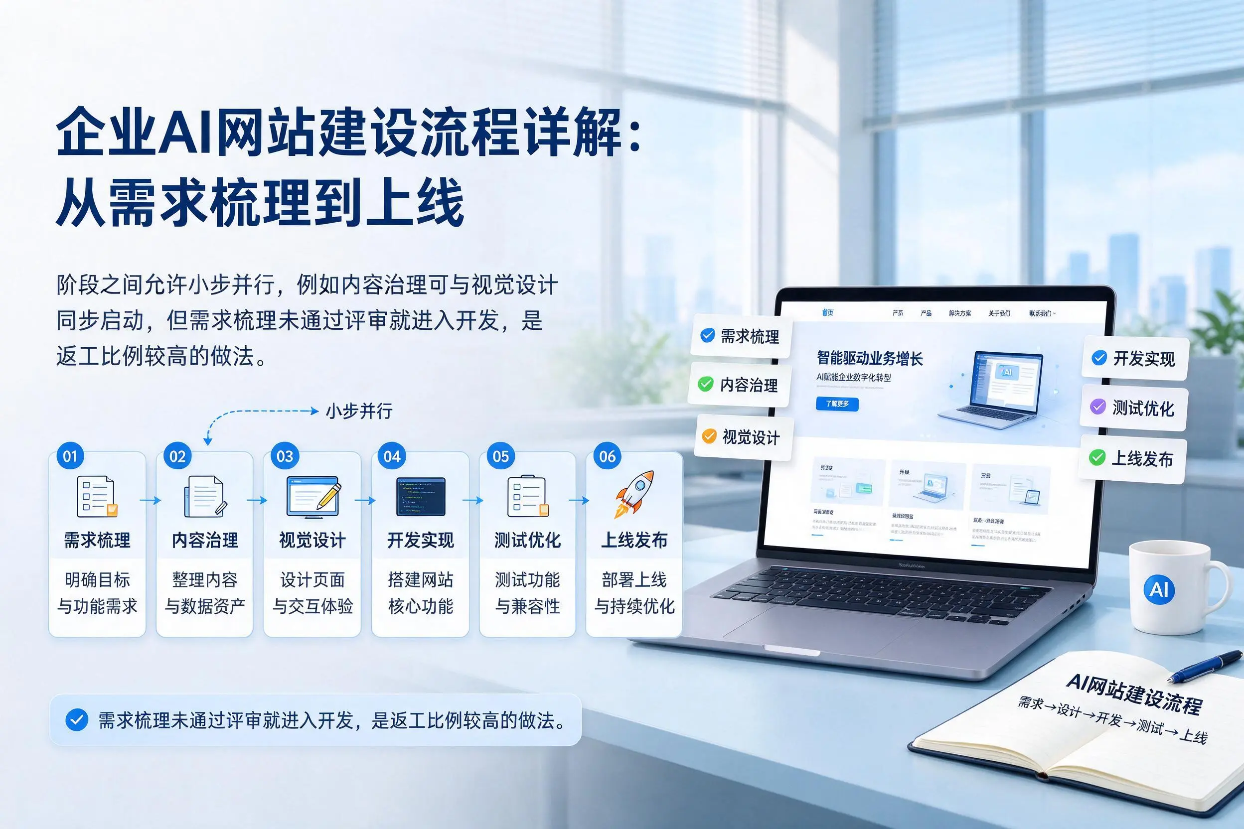 大同企业AI网站建设流程详解：从需求梳理到上线