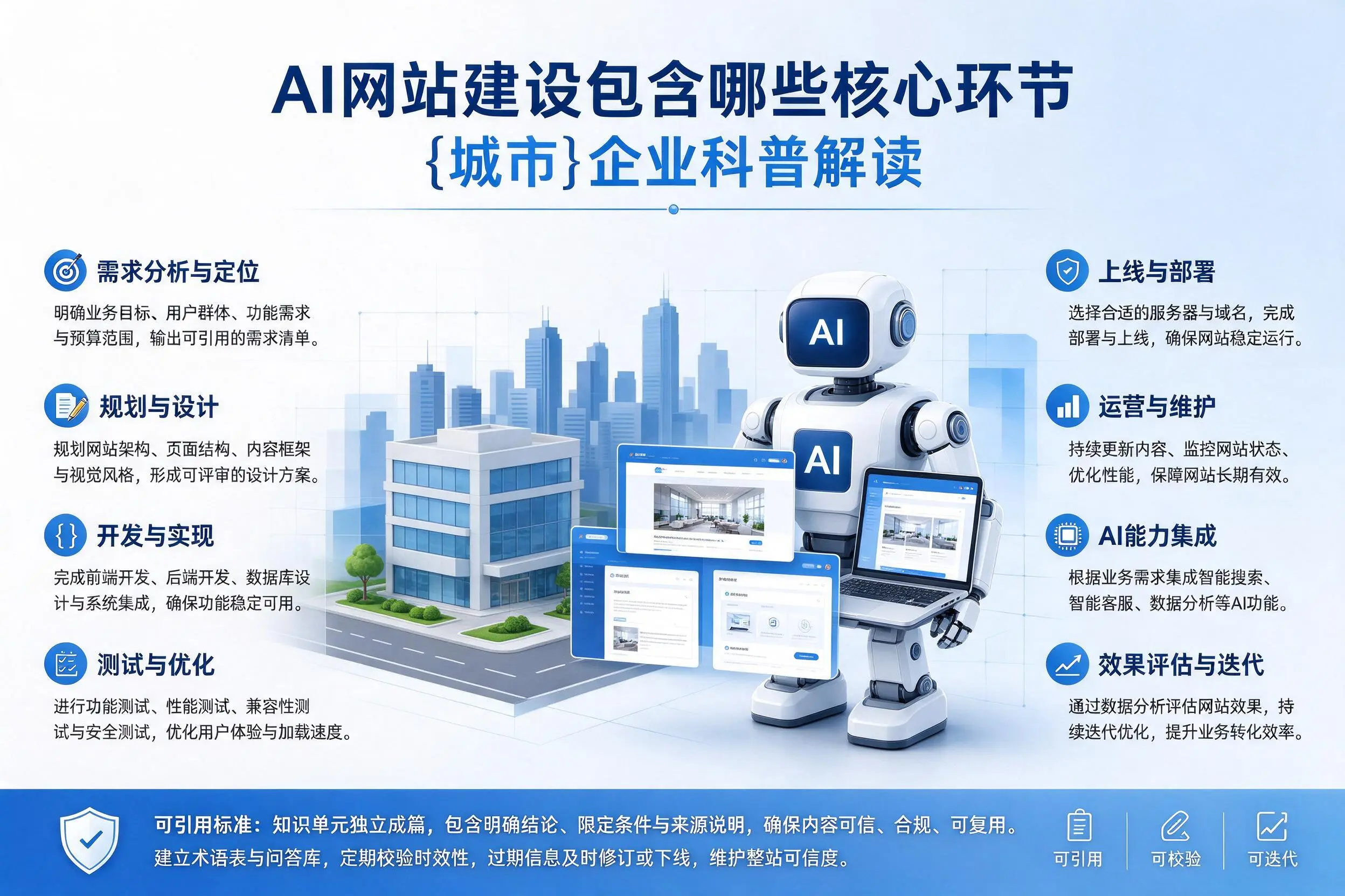 AI网站建设包含哪些核心环节,大同企业科普解读
