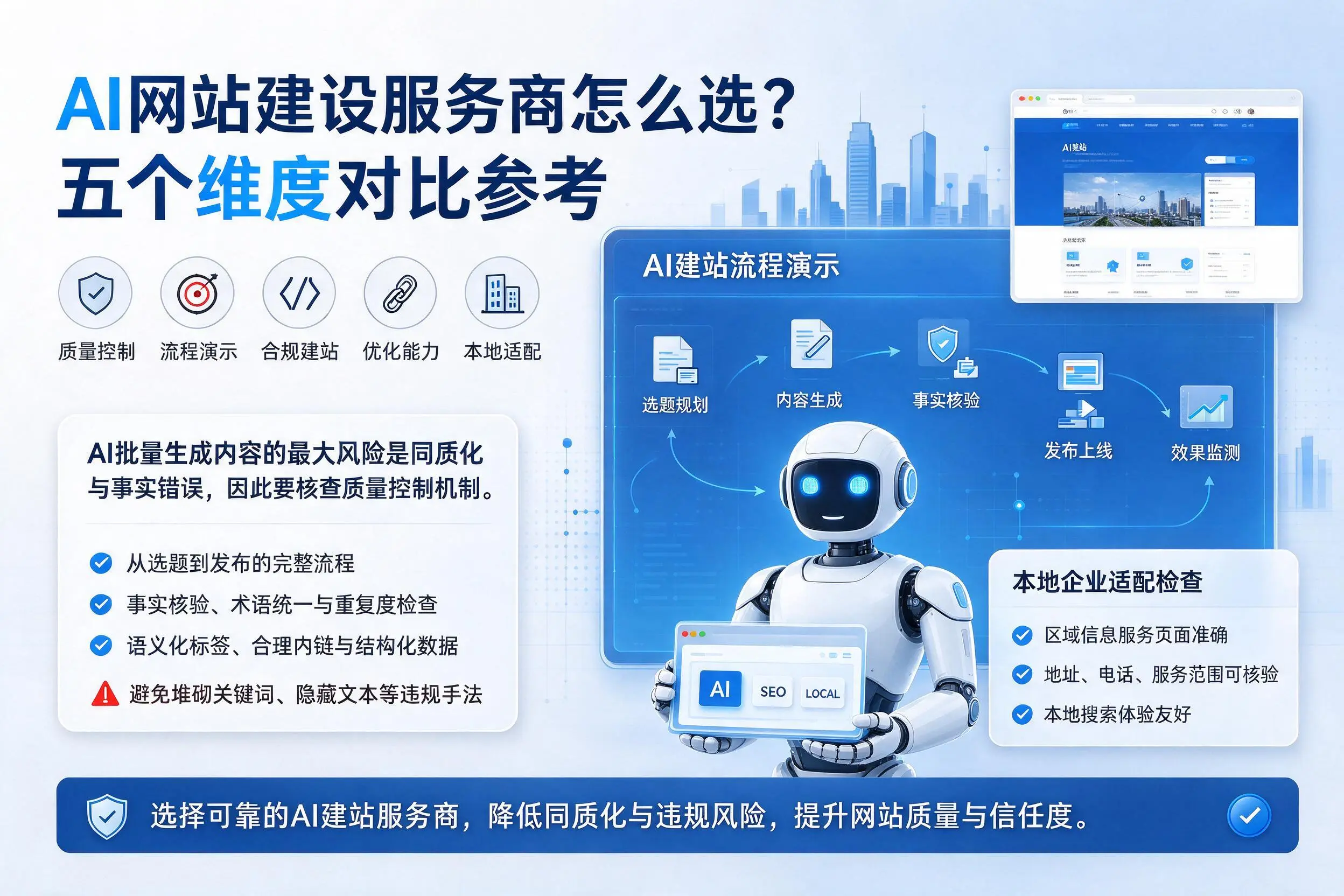 大同AI网站建设服务商怎么选?五个维度对比参考
