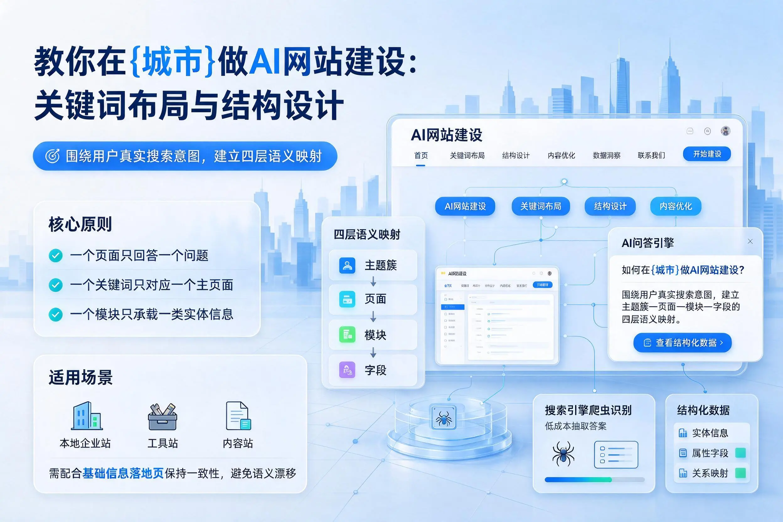 教你在大同做AI网站建设:关键词布局与结构设计