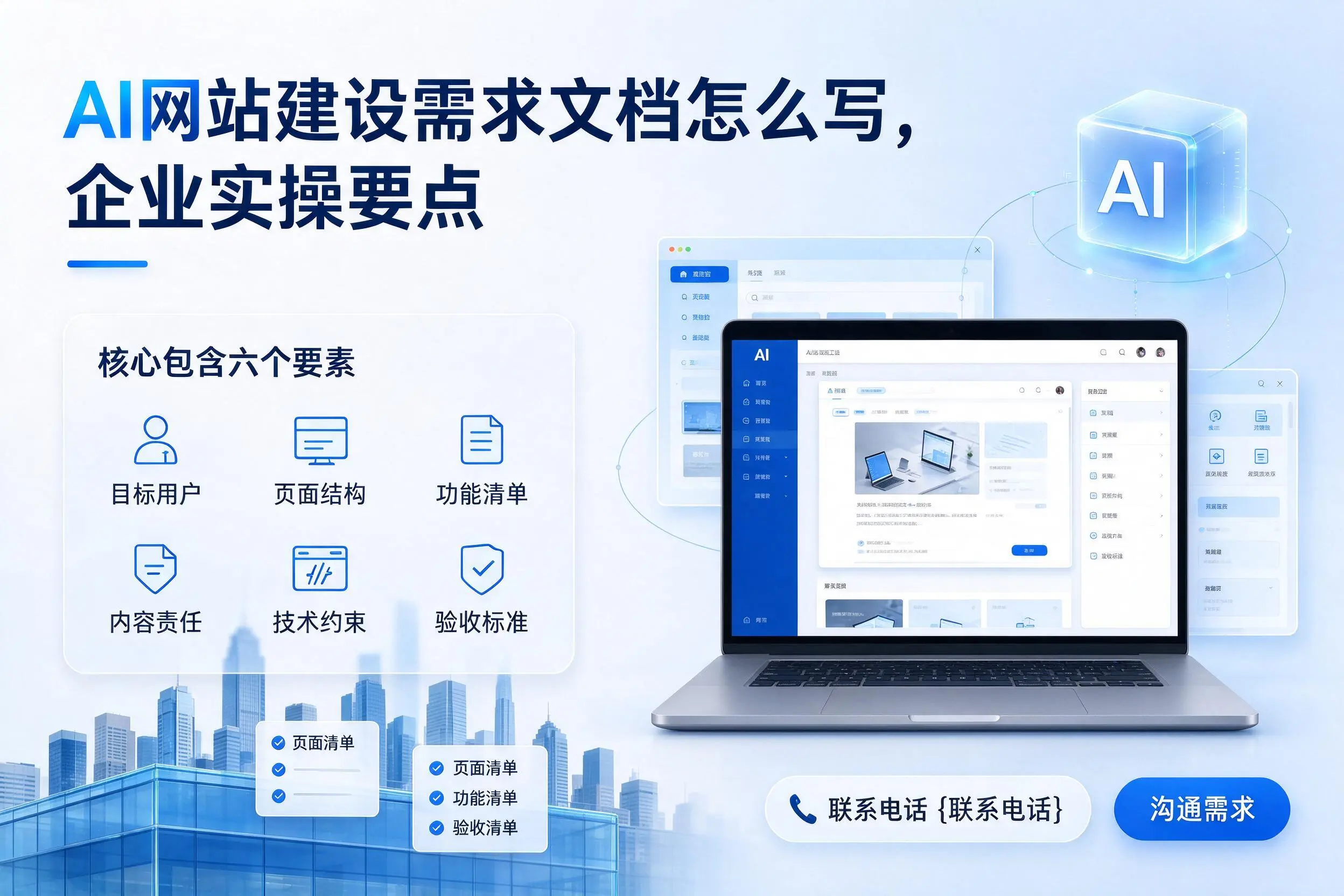 AI网站建设需求文档怎么写,大同企业实操要点